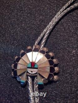 Zuni Indian vintage silver bolo Native American jewelry