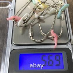 Zuni Liquid Silver Fetish Necklace Vintage Native American Jewelry