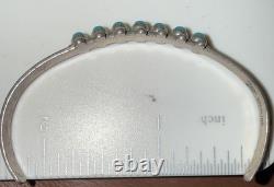 Zuni Turquoise Cuff Bracelet Sterling Silver Vintage c. 1970's
