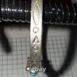 Zuni Turquoise Cuff Bracelet Sterling Silver Vintage c. 1970's